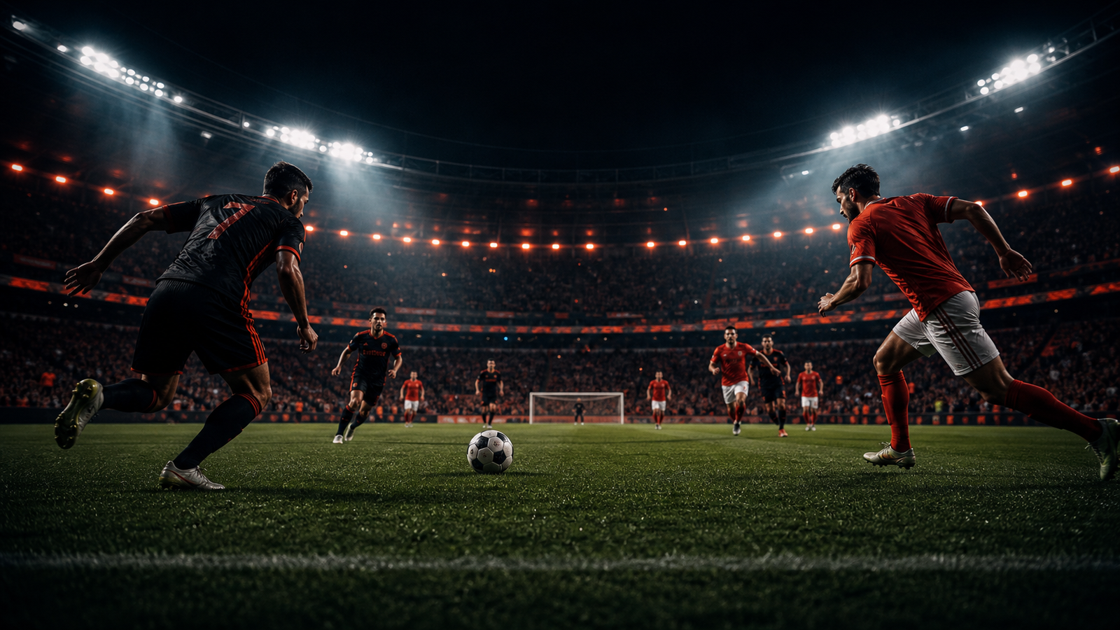 Partida de futebol ao vivo